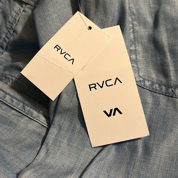 RVCA Lowlanded Chambray Casual Trousers 27 NWT - Picture 11 of 12